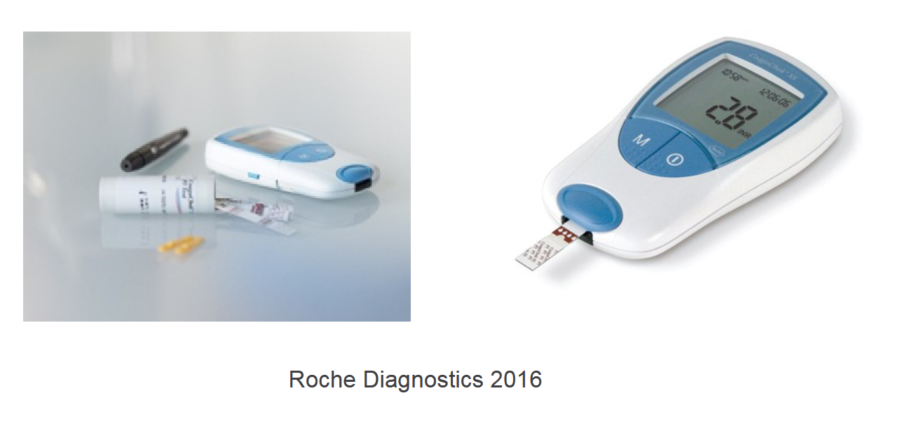 <p>• PT/INR in one minute</p><p>• Finger-prick or venous sample (minimum 8 ul)</p><p>• Test strip has reagent and code</p><p>• A blood drop is applied within 15 sec of collection</p><p>• The meter starts the test and the blood mixe with the ingredients on the test strip</p><p>• When the meter determines that the blood has clotted, it stops the measurement and calculate the result</p><p>• Results are stored in the meter</p><p>• Battery operated</p><p></p><p>Safety Precaution</p><p>• All samples must be regarded as potentially infectious.</p><p>• POCT operators must follow PPE</p><p></p><p>Maintenance </p><p>Daily</p><ul><li><p>• Check expiry date of strips</p><p>• Place the meter on a flat surface, free of vibrations</p><p>• Ensure that internal QC results are acceptable during testing.</p><p>• Follow the policies and procedures for collecting and handling</p><p>samples, testing patient samples, and reporting test results.</p><p>• Report or log patient tests result</p><p>• Clean and disinfect POC system</p></li></ul><p>Monthly</p><ul><li><p>• Review QA Checklist. Include all the actions associated with the erroneous result</p></li></ul><p>Every 3- 6 Months</p><ul><li><p>• Perform an external evaluation of accuracy, such as split sample testing or have two operators test the same patient and compare results</p></li></ul><p>As Needed:</p><ul><li><p>Train new POCT operators</p></li></ul><p></p>