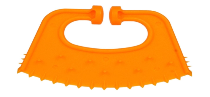 <ul><li><p>Used to wean calf off mother without</p><p>physically separating them</p></li><li><p>Does not allow calf to put mouth around teat</p><ul><li><p>Often has projections that cause the mother to move away when calf tries to nurse as well</p></li></ul></li></ul><p></p>