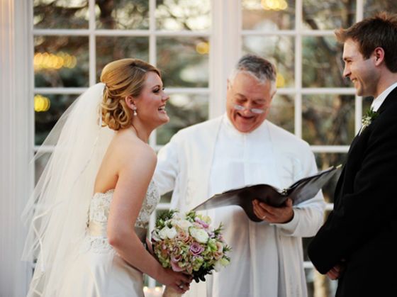 <p>get married to </p>