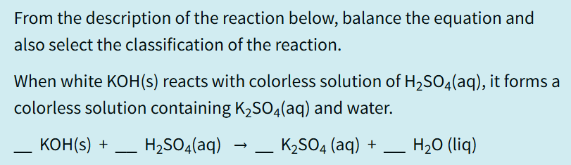 <p>coefficient in front of H2O (liq)</p>