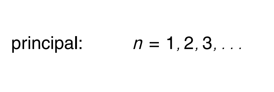 <p>determines E of orbital </p>