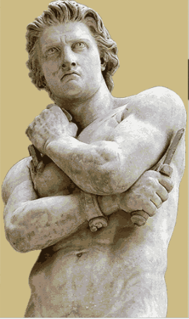 <ul><li><p>Gladiaator Spartacus</p></li><li><p>Palgasõdur, kes põgenes sõjaväest ja müüdi gladiaatoriks</p></li><li><p><span style="background-color: transparent;">Spartacus põgenes gladiaatorite koolist ja varjas 70 mässajaga ennast Vesuuvil</span></p></li><li><p><span style="background-color: transparent;">Vabastas ta ka teisi orje ja tema armee hakkas järjest kasvama ulatudes lõpuks rohkem kui 70 000 meheni</span></p></li><li><p><span style="background-color: transparent;">Rooma väejuht Crassus suutis vastuhaku maha suruda ja Spartacuse tappa</span></p></li></ul><p></p>