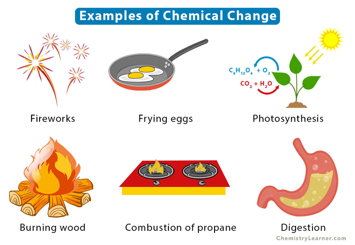 Change of one substance into a new substance