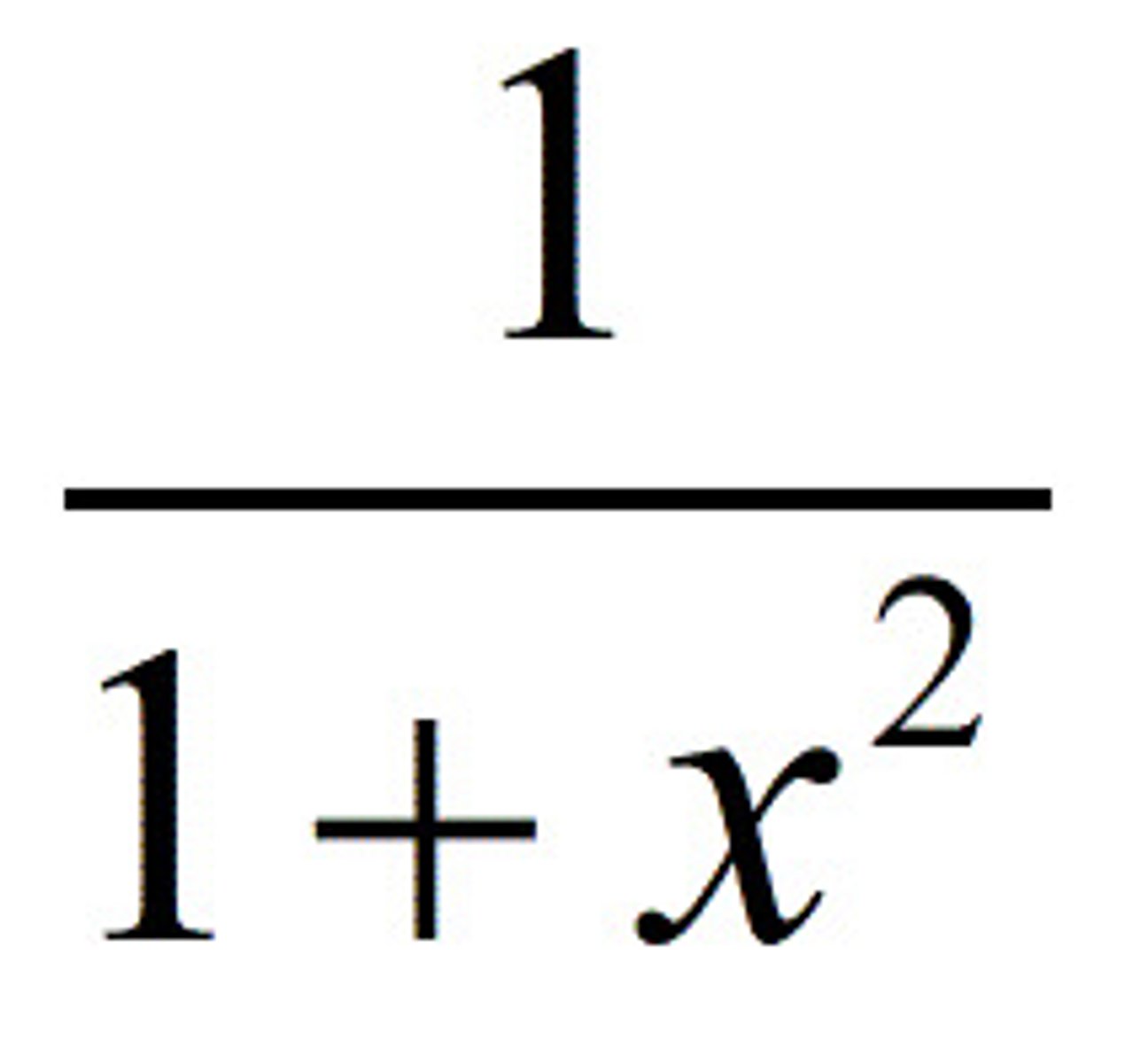 <p>1 / (1 + x²)</p>