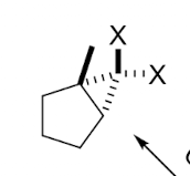 <p>it breaks the double bond and reduces it to a single bond between he two carbons. for the carbons previously engaged in the double bond, a halogen is added to each, as dashes or a dash to wedged halogen</p>