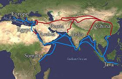<p>Yes, the world (excluding New World) was interconnected by all of its trade routes--> Europe traded with Islamic Empire, Russia; Islamic empire traded with Africa, India, China; India traded with China and east Africa; China also traded with Japan and Southeast Asia</p>
