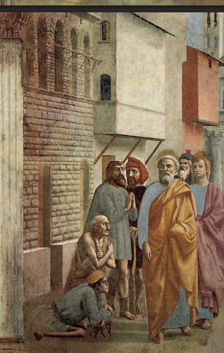 <p>St. Peter healing the Sick with his shadow </p>
