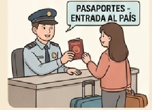 <p>entrada al país, inmigración</p>