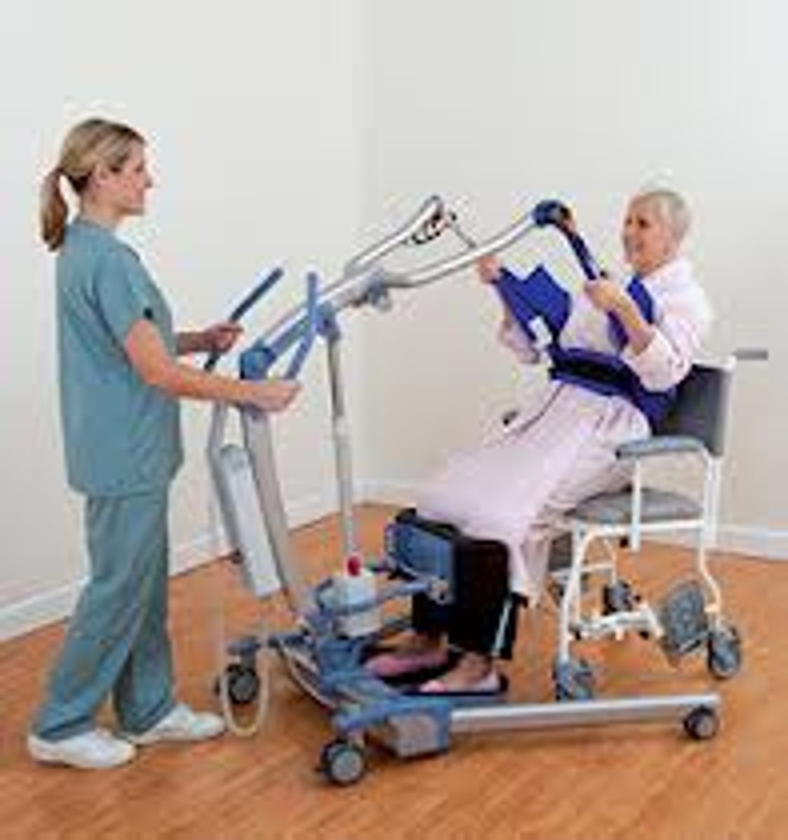 <p>mechanical devices for lifting patients</p>