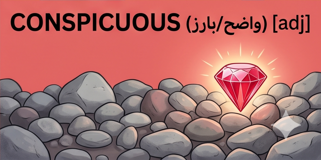 <p>1. clearly visible.</p><p>2. attracting notice or attention.</p>