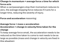 <p>They increase the time taken for you to come to a stop from travelling at the same speed as the car</p>