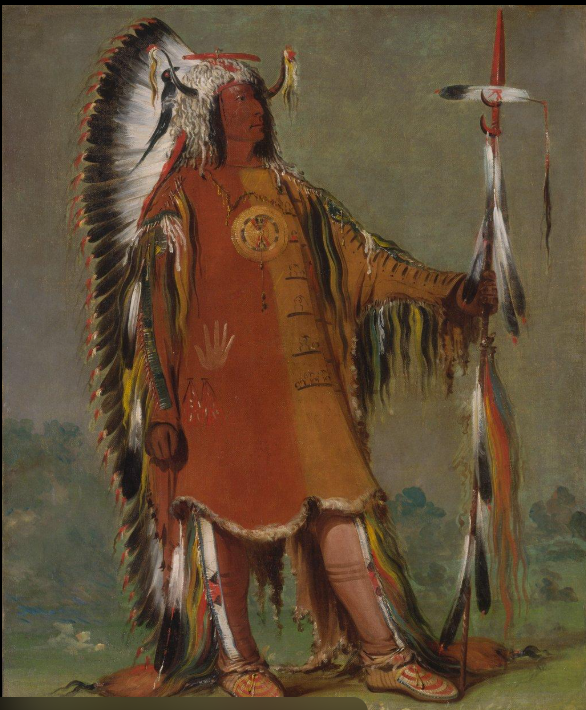 <p>George Catlin, <em>Mah-to-toh-pa (Four Bears)</em> (1832)</p>