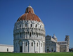 <p>Includes baptistery and campanile; regional style.</p>