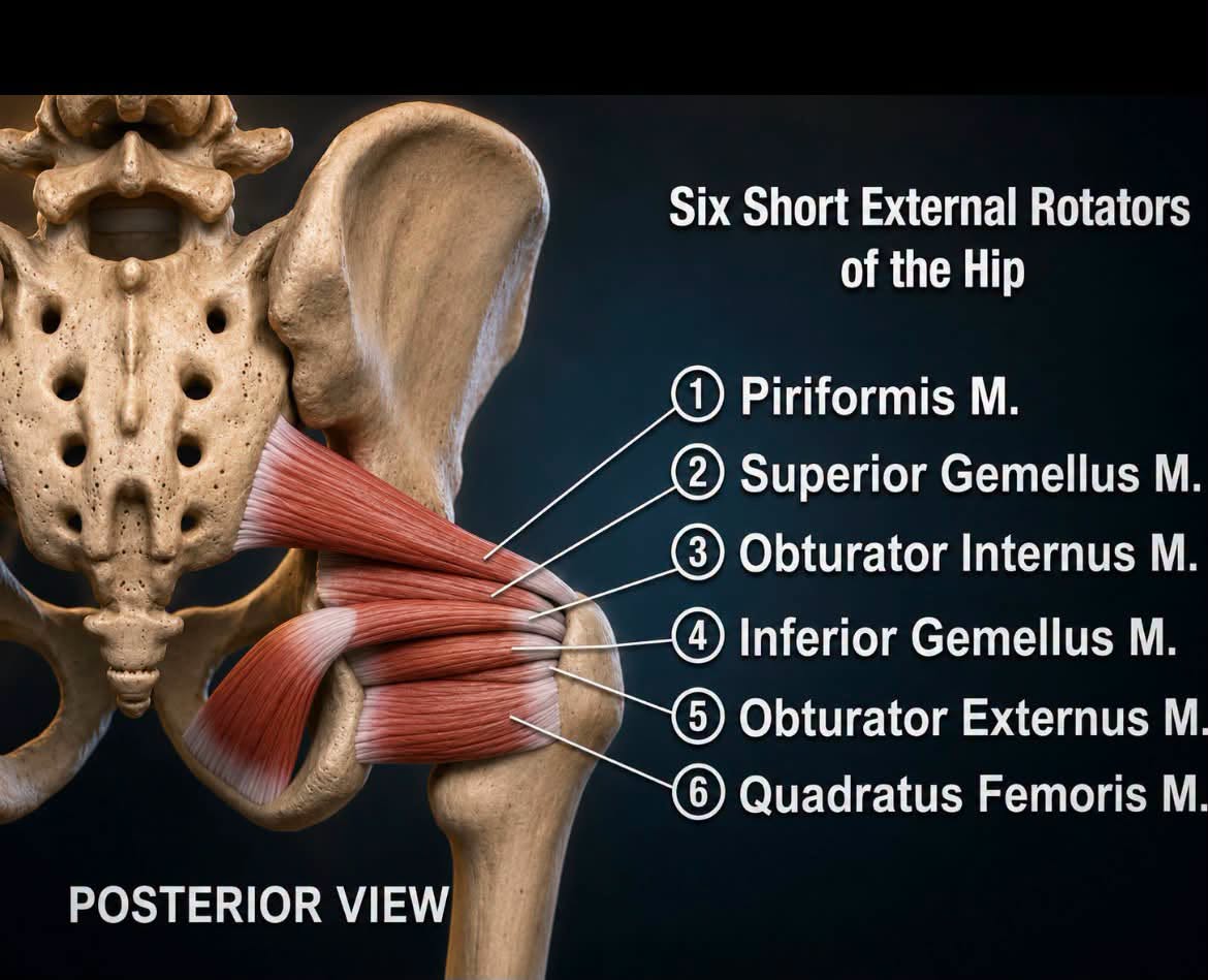 <p>Muscle positioned below the obturator internus, contributes to hip external rotation and stabilization.</p>