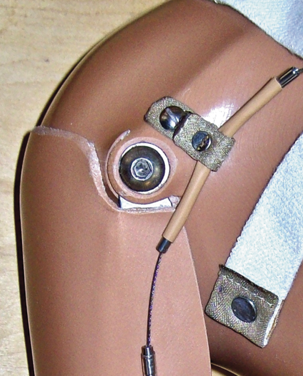 <p>Describe the single axis shoulder joint</p>