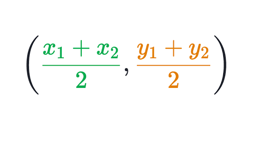<p>M = (x²+x¹/2, y²+y¹/2)</p>