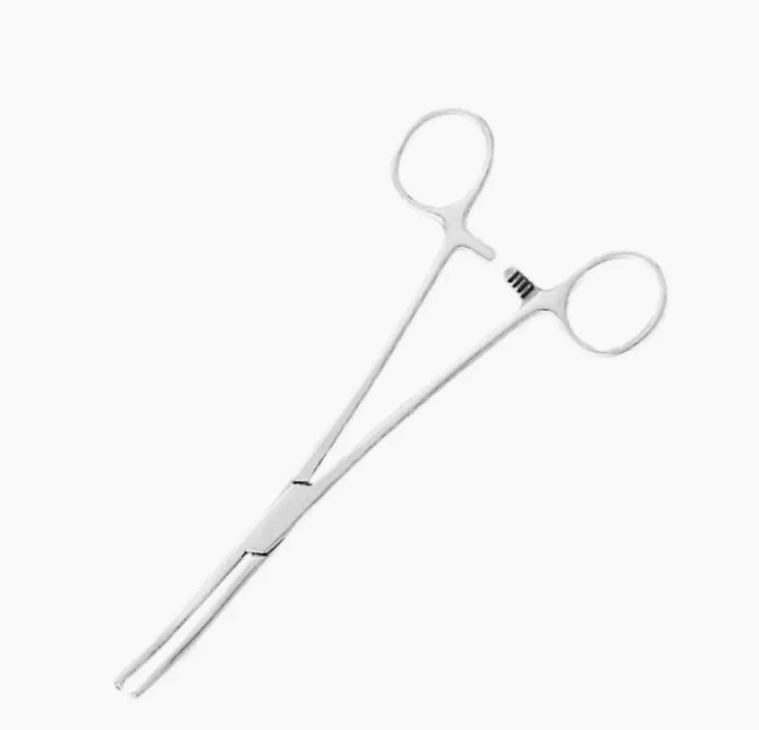 <p>An instrument used for clamping blood vessels and tissue, especially during procedures where hemostasis (stopping bleeding) is crucial.</p>