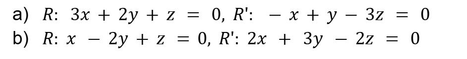 <p><span style="background-color: transparent;">Find the line of intersection for the following</span></p>