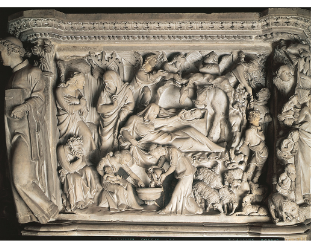 <p>Annunciation, Nativity, and Adoration of the Shepherds, pre- Renaissance</p>