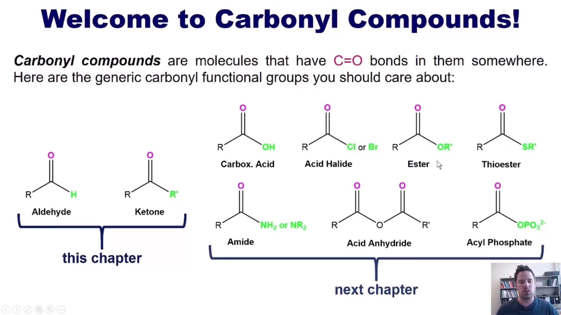<p>Compounds with C=O</p>