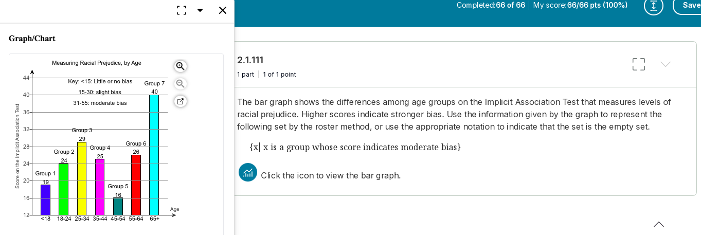 <p> A. {x| x is a group whose score indicates moderate bias}={Group 7}</p><p> B. {x| x is a group whose score indicates moderate bias}=Ø</p><p> C. {x| x is a group whose score indicates moderate bias}={Group 6, Group 3, Group 7}</p><p> D. {x| x is a group whose score indicates moderate bias}= {Group 3, Group 7}</p>