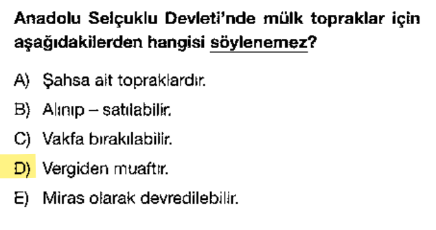 <p>Mülk toprak kişinindir, satabilir, miras bırakabilir ama devlet vergisini mutlaka alır. Muafiyet yoktur.</p>