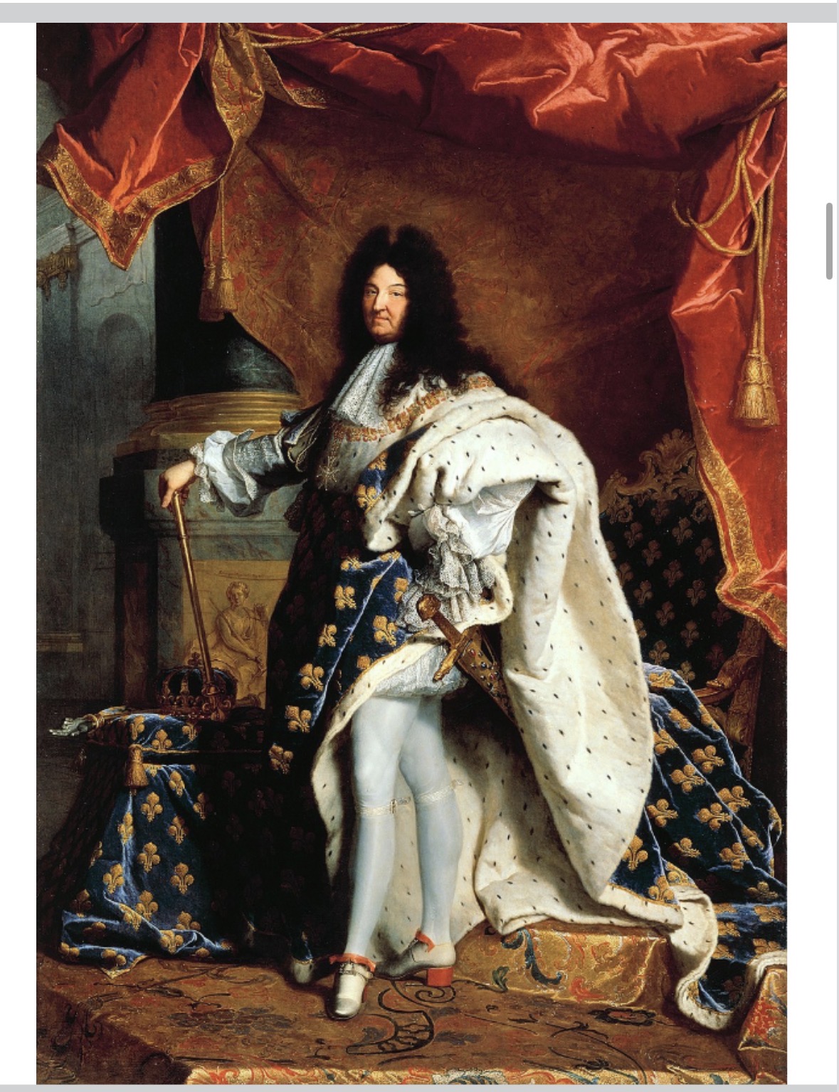 <ul><li><p><span>Hyacinthe Rigaud, Louis XIV, 1701</span></p></li></ul><p></p>