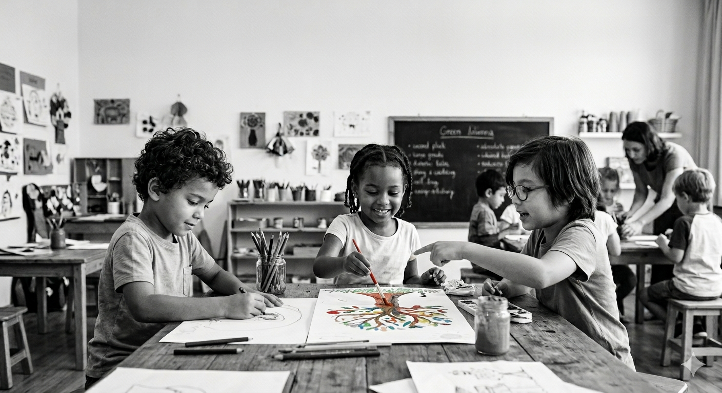 <p>Busca desarrollar niños autónomos, creativos y participativos.</p>
