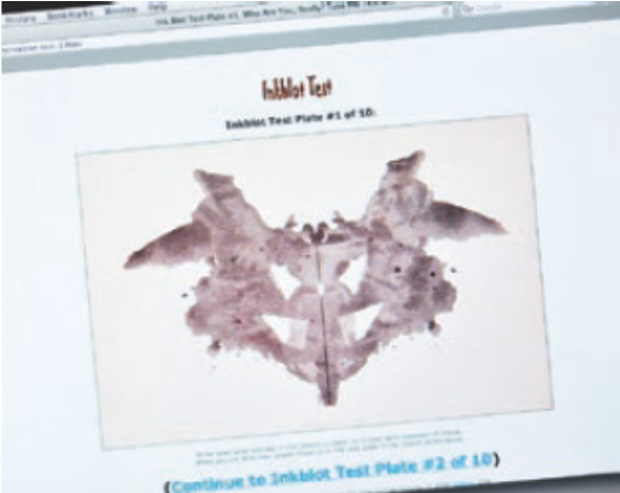 <ul><li><p>derived from freud’s defense mechanisms: projection</p></li><li><p>provides ambiguous stimulus into which test takers “project” their personality</p></li></ul><p></p>