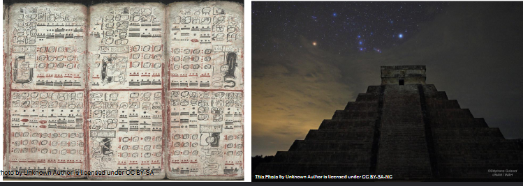 <ul><li><p>eclipses and alignments were deemed powerful enough to influence terrestrial events</p></li><li><p>keen astronomers</p></li></ul><p></p>