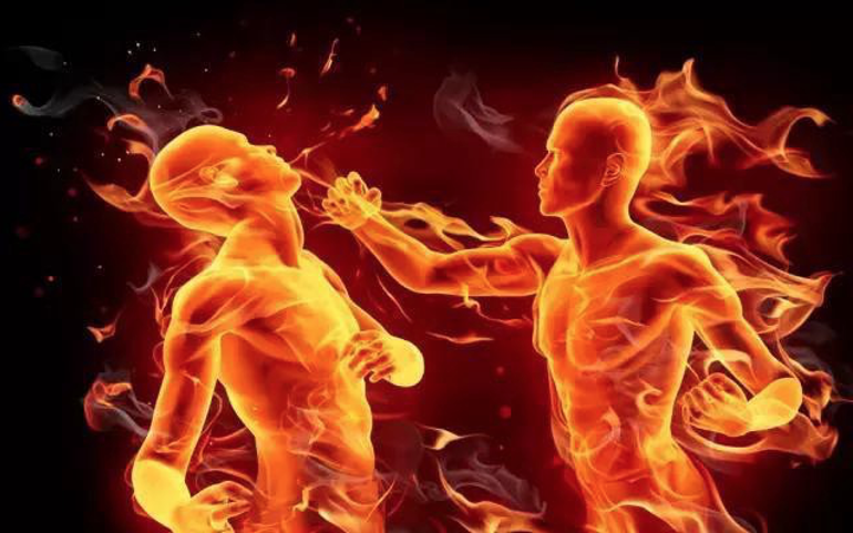 <p><strong>fight fire with fire</strong></p>