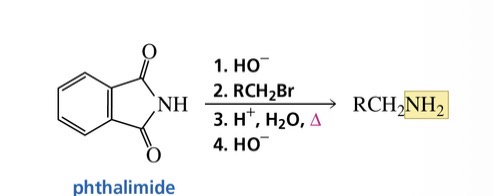 <p>Forms a primary amine</p>