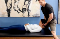 <p>Instructions</p><p>*Have client lie supine with legs straight and arms resting on stomach.</p><p>*Either stand or kneel behind the client and then interlock your hands under the base of their skull.</p><p>*Have client tuck their chin in towards their chest (ALWAYS TUCK CHIN FIRST).</p><p>*Then gently lift their head and move their chin towards chest.</p>