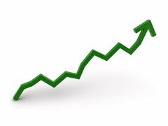<p>to increase, to surge</p>