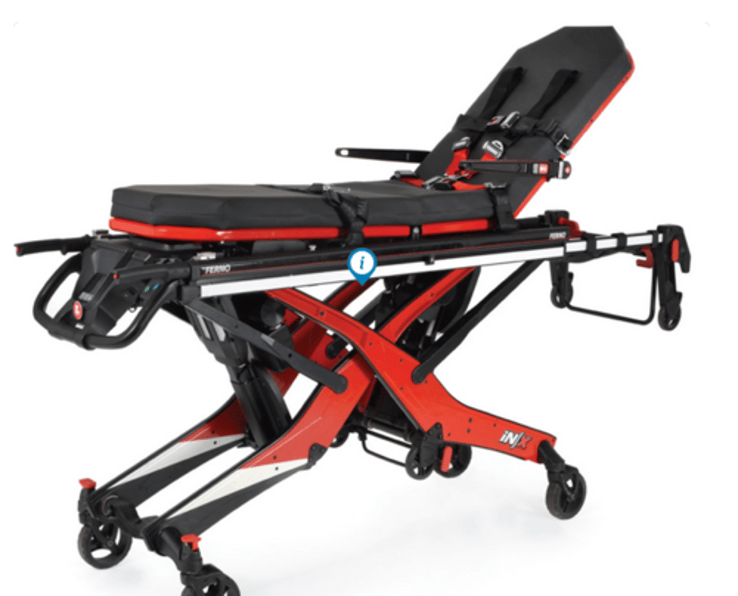 <p>The most commonly used device for moving patients. A minimum of three straps needed to secure patient.</p><p>-Should be lowered when moving over rough surfaces.</p><p>-Side rails should be up when not doing direct patient care.</p>