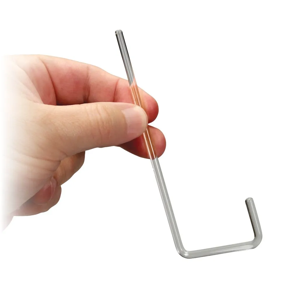 <p>A glass rod L shape instrument</p>