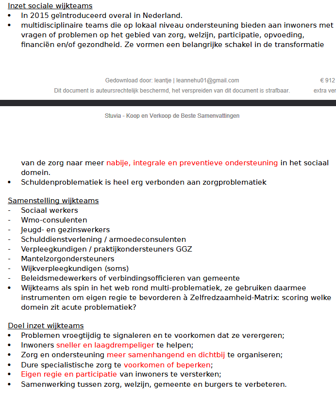 <p>Voorbeeld casus</p><p> Henk (40+) heeft tot 1,5 geleden een inkomen gehad en is alcoholverslaafd, heeft</p><p>psychische problemen, geen ID en geen postadres. Sinds hij geen inkomen meer</p><p>heeft is Henk schulden aan het opbouwen. Hij leeft van de uitkering van zijn moeder</p><p>met wie hij samenwoont, maar een problematische relatie heeft. Henk komt in januari</p><p>in beeld van het wijkteam als er een crisis dreigt te ontstaan. De situatie tussen Henk</p><p>en zijn moeder dreigt te escaleren. Er zijn regelmatig hoogoplopende ruzies tussen</p><p>Henk en zijn moeder. Het wijkteam gaat aan de slag om voor Henk snel een ID,</p><p>postadres, een inkomen en hulp bij</p><p>zijn verslaving te regelen</p><p></p><p>Vervolg casus Henk</p><p> De situatie tussen Henk en zijn moeder dreigt te escaleren. Er zijn regelmatig</p><p>hoogoplopende ruzies tussen Henk en zijn moeder. Het wijkteam gaat aan de slag om</p><p>voor Henk snel een ID, postadres, een inkomen en hulp bij zijn verslaving te regelen.</p><p>Alles lijkt voorspoedig te lopen tot eind mei blijkt dat Henk een afspraak bij W&amp;I</p><p>gemist heeft. Henk stelt dat de brief na de datum waarop de afspraak zou</p><p>plaatsvinden is aangekomen op zijn briefadres. Daan (wijkteam) mailt hierover naar</p><p>W&amp;I. Hij vraagt W&amp;I in een lange mail om begrip. Hij geeft aan dat hij Henk kent als</p><p>een punctuele en gemotiveerde cliënt en om die reden het verhaal van Henk gelooft.</p><p>Daarnaast geeft hij aan dat het belangrijk is dat de uitkering toegewezen wordt, zodat</p><p>het hulpverleningstraject van Henk geen vertraging oploopt. Een dag later krijgt hij</p><p>een korte mail terug dat de uitkering is afgewezen. W&amp;I stelt dat zij zich aan de</p><p>termijnen hebben gehouden en dat Henk zelf verantwoordelijk is voor het opvolgen</p><p>van afspraken</p>