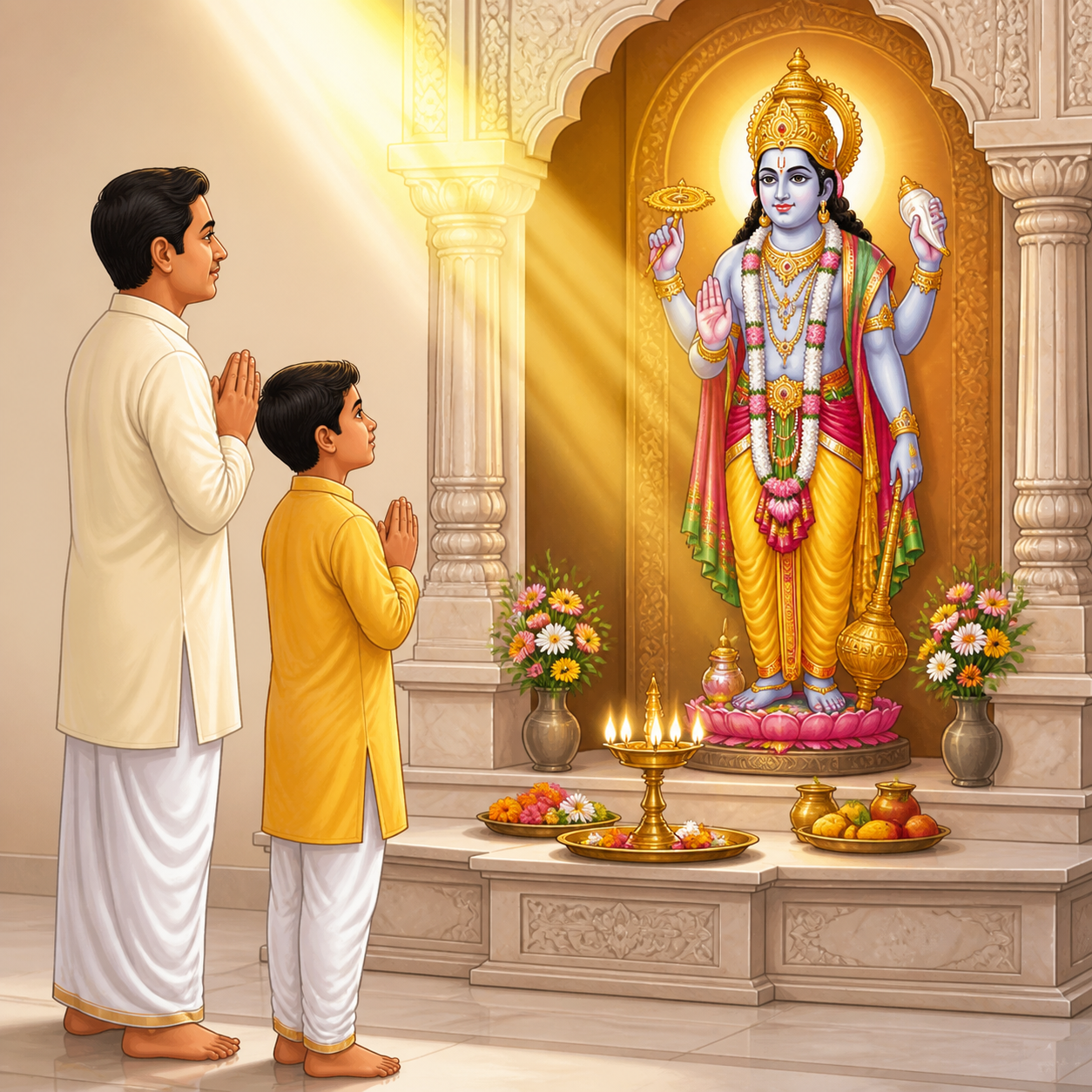 <p>It provides a physical focus for connecting with the divine</p>