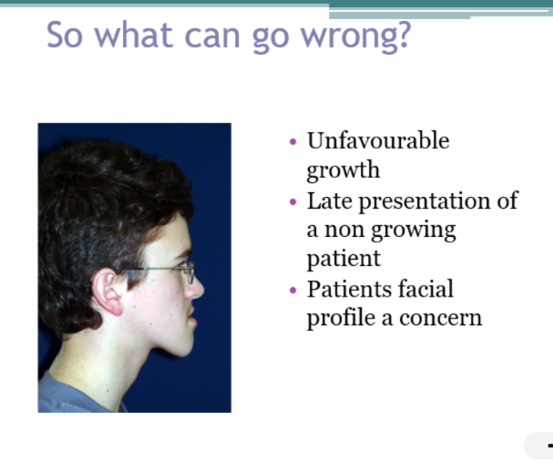 <p>degree of discrepancies of a young person might mean telling them to wait until growth cessation for ortho surgery </p>