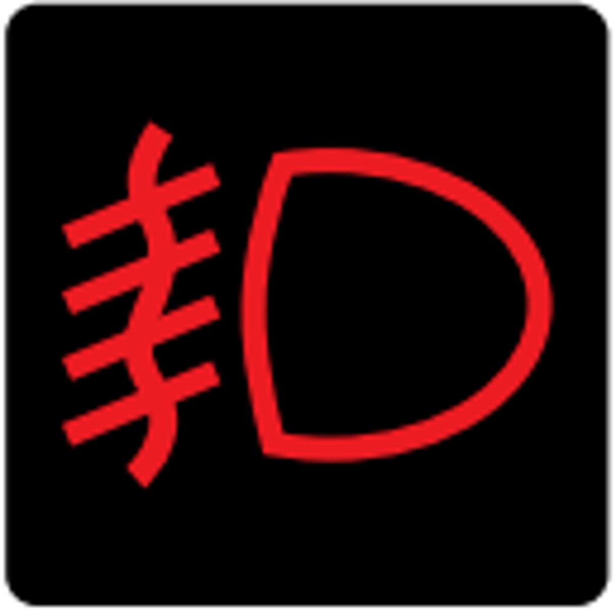 <p>Operate the switch to turn on the rear fog lights.</p><p>- Turn on dipped headlights and the ignition if necessary.</p><p>Check the fog warning light is on.</p><p>Fog lights should only be used once visibility is severely compromised, i.e. less than 100 metres, and MUST be switched off once visibility improves.</p>