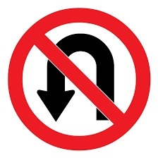 <p>no U-turns</p>