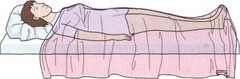 <p>Lying on the back.</p>