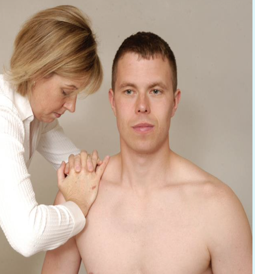 <ul><li><p><span>PURPOSE- Identifies dysfunction of AC joint such as arthritis, separation</span></p></li><li><p><span>DESCRIPTION- With the patient in the sitting position, the examiner cups his or her hands over the deltoid muscle with one hand on the clavicle and one hand on the spine of the scapula. The examiner then squeezes the heels of the hands together</span></p></li><li><p><span>RESULT- Reproduces pain in AC joint</span></p></li></ul><p></p>