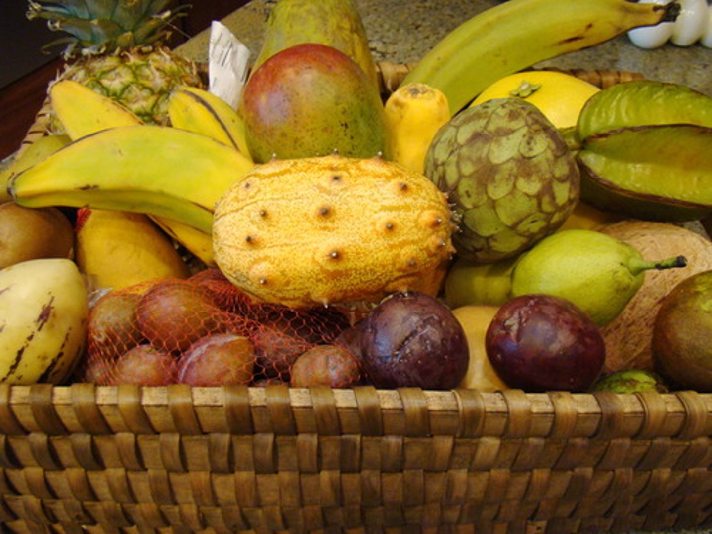<p>foreign, exotic</p>