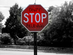 <p>to believe</p>