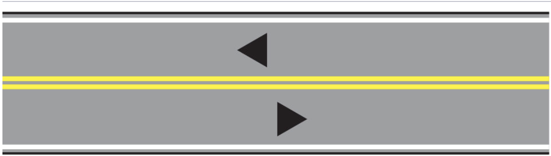 <p>Solid Double Yellow Lines</p>
