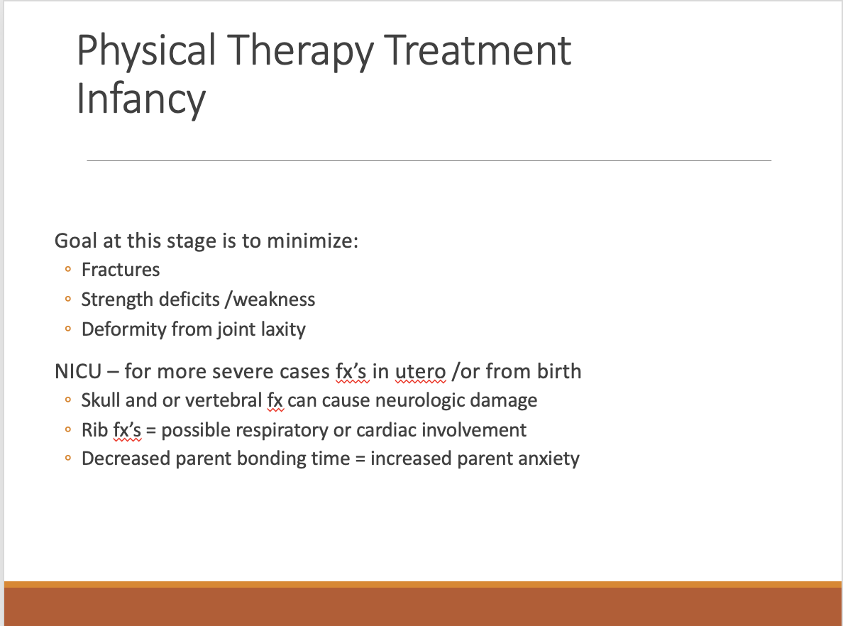 <p><span>In NICU you cant touch them because of such a high risk for fx – parental stresses because of this as well</span></p><p style="text-align: left;"><span>We will have the role of educating and being there for the parents saying this is what I am doing and if you get trained you will be able to starting doing this when you are home</span></p>