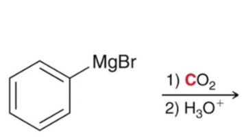 <p>Grignard + 1. CO2, 2. H3O+</p>