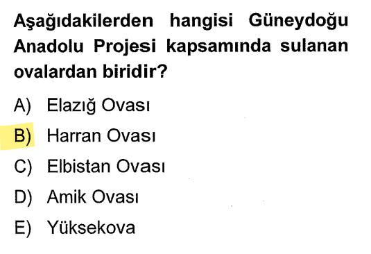 <p>GAP denilince akla gelen "ilk ve en sembol" yer Harran Ovası'dır. Elazığ ve Elbistan Doğu Anadolu'da, Amik Akdeniz'de, Yüksekova ise Hakkari'dedir.</p>