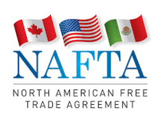 <p>Agreement signed in the 1990s to allow the free movement of goods between Canada, Mexico, and the U.S. by lessening and eliminating tariffs</p>